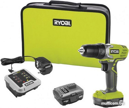 Дрель-шуруповерт Ryobi R12SD-LL13S 5133002323 (с 2-мя АКБ, сумка)