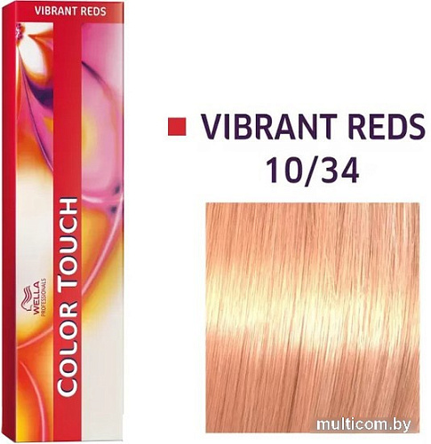 Оттеночная краска Wella Professionals Color Touch 10/34 яркий блонд золотисто-красный 60 мл
