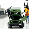 Bruder Land Rover Defender with trailer CAT and man 02593