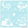 Полотенце Нордтекс Облачко Мишки на облачке МХ42 100x100 (нежно-бирюзовый/белый)