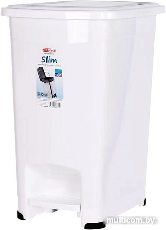 Мусорное ведро Эльфпласт Slim EP557 10 л (белый)