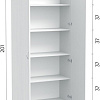 Шкаф распашной Involux Престон 226H004 (белый структурный)