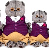 Классическая игрушка BUDI BASA Collection Басик в бордовом жилете с розочкой Ks19-178 (19 см)