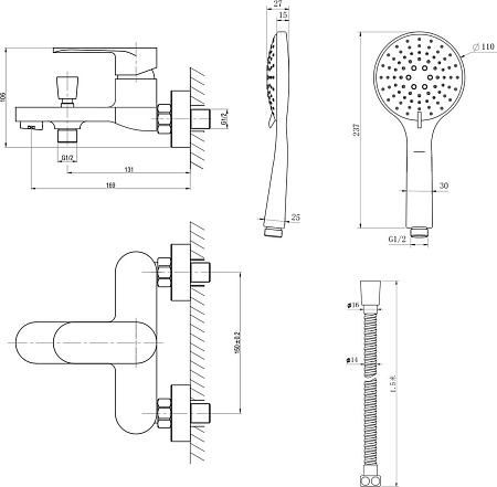 Смеситель Lauter Spa 21AM22591-167