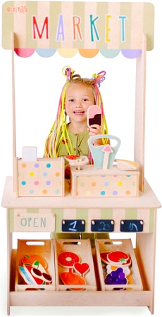 Магазин игрушечный Bizitoys Market 7550-01
