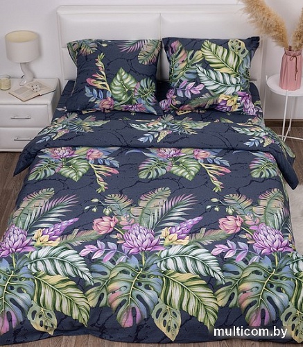 Постельное белье Миланика Амазонка 2сп с европростыней (бязь)