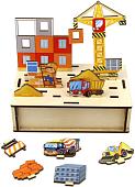 Развивающая игра WoodLand Toys Панорама. Стройка 151104