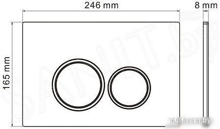 Унитаз подвесной Roxen Egg в комплекте с инсталляцией StounFix Slim 6 в 1 964032 (кнопка: хром глянец)