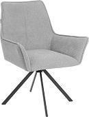 Стул с подлокотниками TetChair Мурано опора 360 (велюр/букле (HYP), светло-серый)