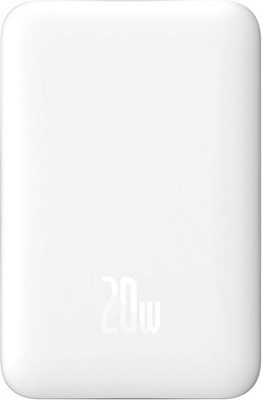 Внешний аккумулятор Baseus Magnetic Mini Air Wireless Fast Charge Power Bank 20W 10000mAh (белый)