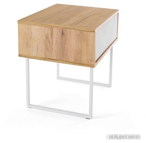 Журнальный столик RasGar Грация 6 (белый/дуб сантана/белый)