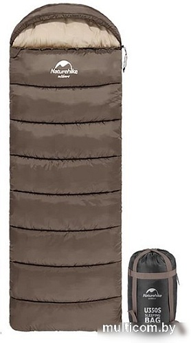 Спальный мешок Naturehike U350 NH20MSD07 (левая молния, коричневый)