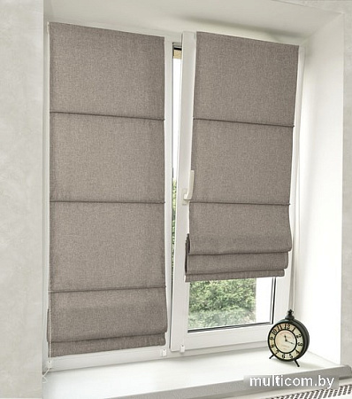 Мини римская штора Delfa Plain Dim Out СШД-01М 171/006 62x160 (серый)