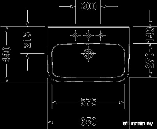 Умывальник Duravit DuraStyle 65x44 (2319650000)