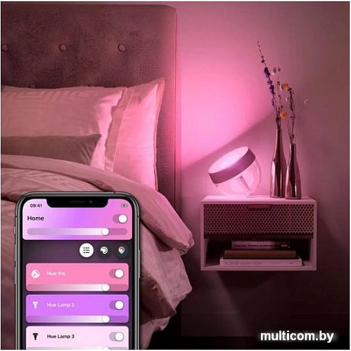 Ночник Philips Hue Iris (розовый)
