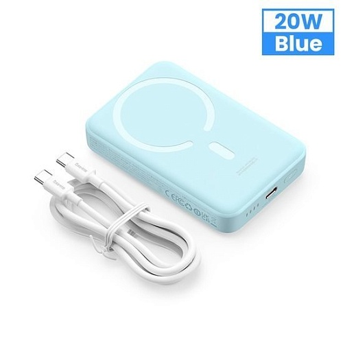 Внешний аккумулятор Baseus Magnetic Mini Wireless Fast Charge Power Bank 30W 10000mAh (голубой)