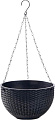 Кашпо Botanica Rattan (21x13.5см, черный)