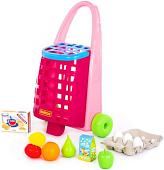 Тележка игрушечная Полесье Забавная с набором продуктов 67944