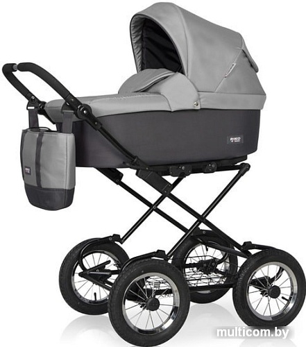 Универсальная коляска Riko Basic Bella Classic (2 в 1, 01/серый/графит)