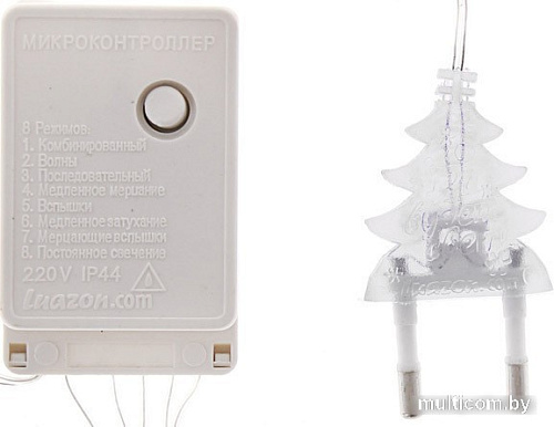 Бахрома Luazon Led-180 (4x0.6 м, красный) [187270]