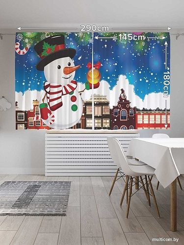 JoyArty Новогодний снеговик p_20302 (145x180)