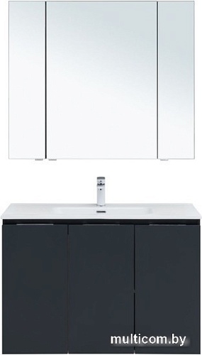 Aquanet Комплект Алвита New 100 3 дверцы 273986 (антрацит)
