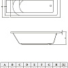 Ванна Bonito Home Elara 150x70 BH-EL-203-150/St (с ножками)