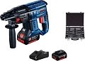Перфоратор Bosch GBH 180-LI Professional 0615990M33 (с 2-мя АКБ 4 Ач, кейс, оснастка)