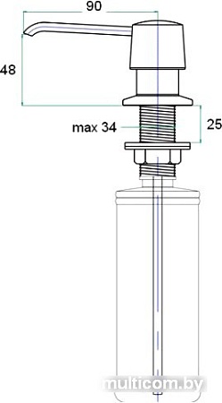 Дозатор для жидкого мыла ZorG ZR-20 нержавеющая сталь