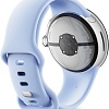 Умные часы Google Pixel Watch 2 LTE (глянцевый серебристый/залив, спортивный силиконовый ремешок)