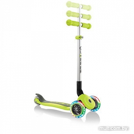 Самокат Globber Primo Foldable Lights (салатовый)