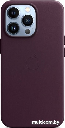 Чехол для телефона Apple MagSafe Leather Case для iPhone 13 Pro (темная вишня)