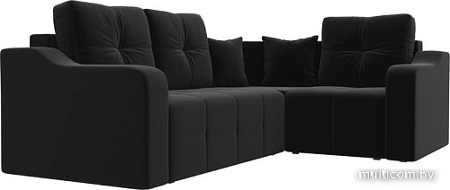 Угловой диван Mebelico Кембридж угловой 108825 (правый, микровельвет, черный)