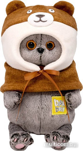 Классическая игрушка BUDI BASA Collection Басик Baby в шапке Медвежонок BB-125