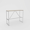 Барный стол Hype Mebel Дельта 120x40 (белый/древесина белая)