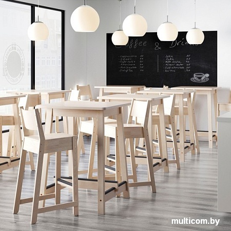 Барный стол Ikea Норрокер (белый/береза) [003.597.77]