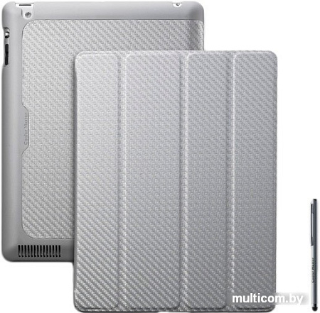 Чехол для планшета Cooler Master iPad Wake Up Folio Carbon Texture Silver White (C-IP3F-CTWU-SS)