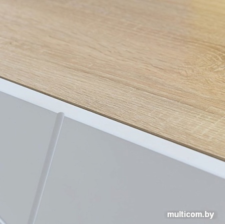 Комод MLK Скайлайн 5 ящиков (дуб сонома светлый-белый шагрень)