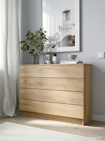 Комод Горизонт Нео 1050 4 ящика (дуб золотой крафт)