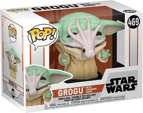 Фигурка Funko Bobble Star Wars Mandalorian Grogu with Chowder Squid Exc 54528