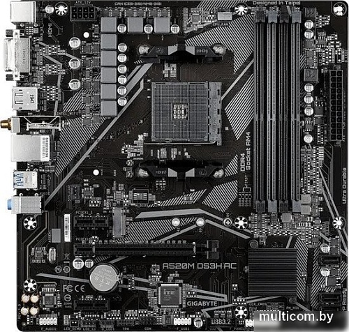 Материнская плата Gigabyte A520M DS3H AC (rev. 1.0)