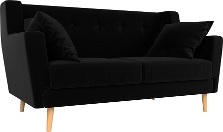 Диван Mebelico Брайтон 2 (велюр, черный)