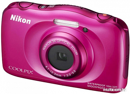 Фотоаппарат Nikon Coolpix W100 (розовый)