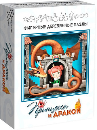 Пазл Нескучные игры Принцесса и Дракон. Деревянный