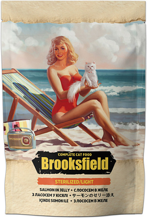 Пресервы Brooksfield Sterilized/Light Cat Salmon лосось в желе 85 г