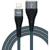 Кабель TFN CMFLIGA1MNLGR USB Type-A - Lightning (1 м, серый)