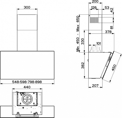 Кухонная вытяжка Faber Daisy EG6 LED BK A80 330.0529.562