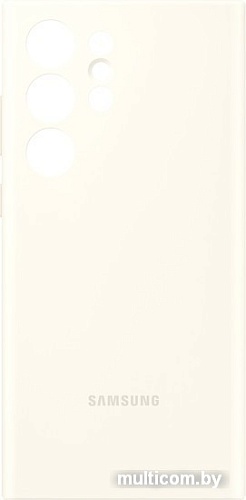 Чехол для телефона Samsung Silicone Case S23 Ultra (бежевый хлопок)