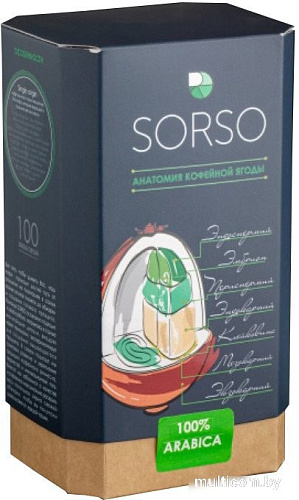 Кофе Sorso Honduras San Marcos Арабика 100% зерновой 250г