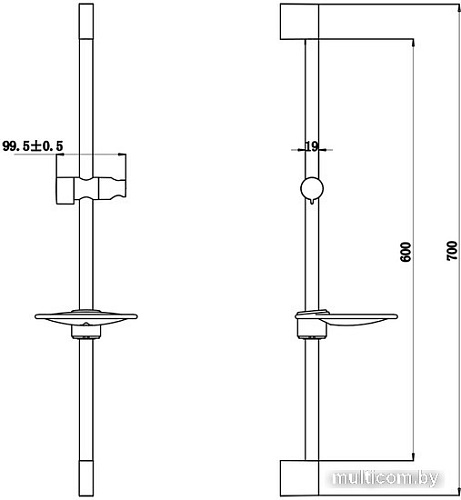 Душевая штанга Bravat D141C-1